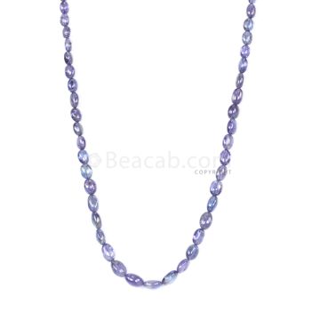 1 Line - Violet Tanzanite Tumbled Beads - 85.50 cts - 3.7 x 3 mm to 9.3 x 7.1 mm (TZTUB1050)