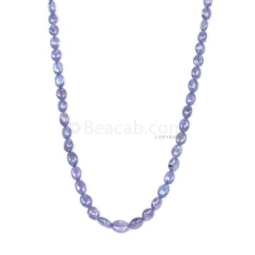 1 Line - Violet Tanzanite Tumbled Beads - 106.00 cts - 7.1 x 5.6 mm to 9.9 x 7.6 mm (TZTUB1063)