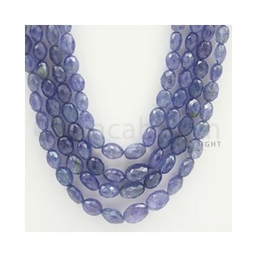 4.00 to 10.00 mm - Tanzanite Faceted Tumbled Beads - 471 carats - 19 to 21 inches (TzFTuB1002)