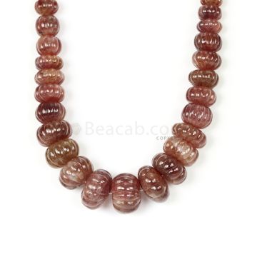 1 Line - Dark Tones Multi-Sapphire Carved Beads - 1291.00 cts - 8.7 to 23.7 mm (MSCRB1005)