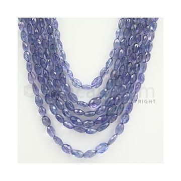 5.50 to 9.00 mm - Tanzanite Faceted Tumbled Beads - 390.46 carats - 19 to 22 inches (TzFTuB1007)