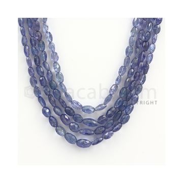 5.00 to 7.00 mm - Tanzanite Faceted Tumbled Beads - 227.25 carats - 15 to 18 inches (TzFTuB1008)
