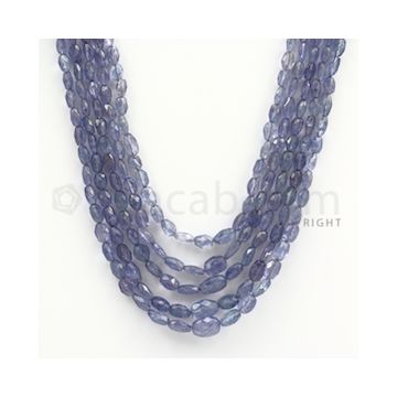 5.00 to 9.00 mm - Tanzanite Faceted Tumbled Beads - 267.90 carats - 17 to 20 inches (TzFTuB1009)