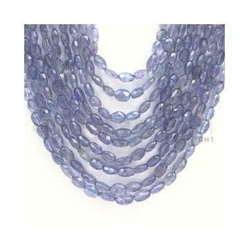 4.00 to 7.00 mm - Tanzanite Faceted Tumbled Beads - 524.65 carats - 18 to 24 inches (TzFTuB1012)