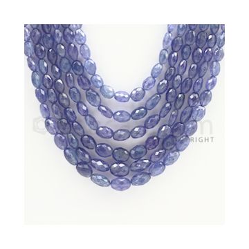 5.50 to 9.50 mm - Tanzanite Faceted Tumbled Beads - 529.73 carats - 17 to 21 inches (TzFTuB1014)