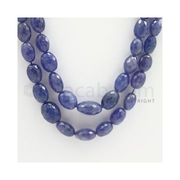 7.00 to 16.00 mm - Tanzanite Faceted Tumbled Beads - 545.00 carats - 23 to 24 inches (TzFTuB1016)
