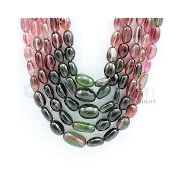 7.00 to 17.00 mm - Multi Tourmaline Long Beads - 1056.00 carats - 20 to 24 inches (MuToLB1003)