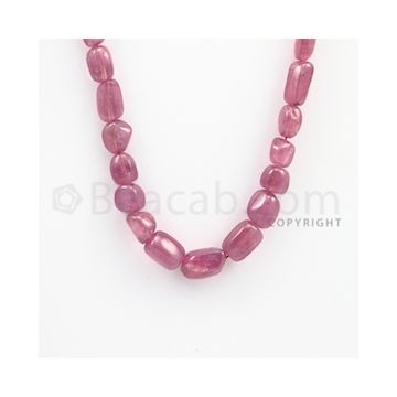 9.00 to 12.00 mm - Ruby Tumbled (FG) Beads - 311.95 carats - 22 inches (RuTuBFG1004)