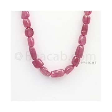 10.00 to 13.50 mm - Ruby Tumbled (FG) Beads - 272.35 carats - 22 inches (RuTuBFG1006)