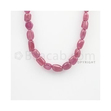 13.00 to 14.00 mm - Ruby Tumbled (FG) Beads - 400.20 carats - 21 inches (RuTuBFG1008)