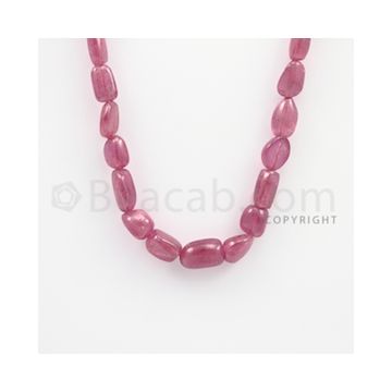 8.00 to 14.00 mm - Ruby Tumbled (FG) Beads - 279.05 carats - 21 inches (RuTuBFG1010)