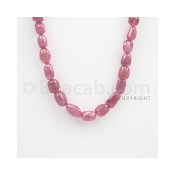 9.00 to 13.00 mm - Ruby Tumbled (FG) Beads - 309.40 carats - 21 inches (RuTuBFG1011)