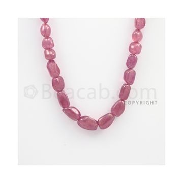 7.00 to 11.00 mm - Ruby Tumbled (FG) Beads - 278.00 carats - 21 inches (RuTuBFG1012)