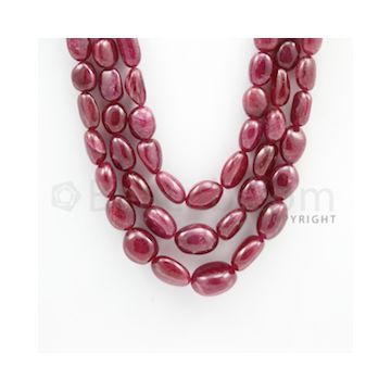 6.00 to 16.00 mm - Ruby Tumbled (FG) Beads - 936.70 carats - 20 to 24 inches (RuTuBFG1013)