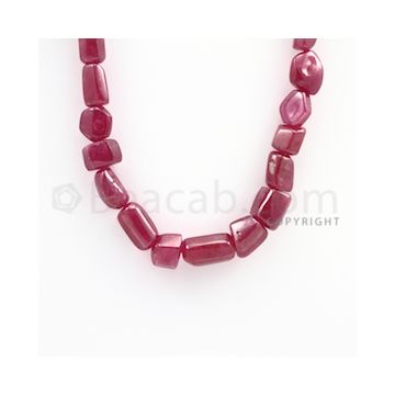 11.00 to 17.00 mm - Ruby Tumbled (FG) Beads - 532.40 carats - 20 inches (RuTuBFG1018)