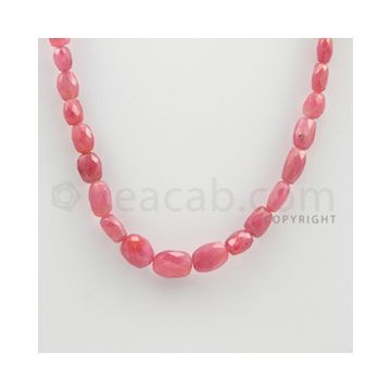 7.00 to 11.00 mm - 1 Line - Pink Sapphire Faceted Tumbled Beads - 12 inches (PnSFTuB1005)