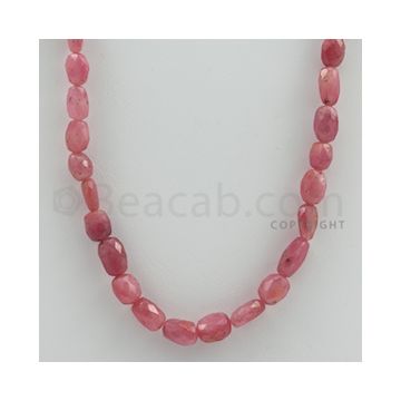 6.50 to 10.00 mm - 1 Line - Pink Sapphire Faceted Tumbled Beads - 17 inches (PnSFTuB1008)