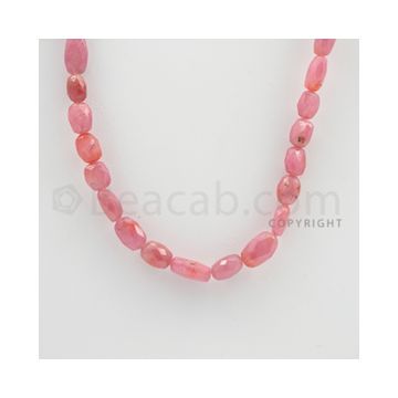 6.50 to 11.00 mm - 1 Line - Pink Sapphire Faceted Tumbled Beads - 17 inches (PnSFTuB1007)