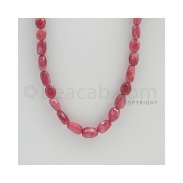 7.00 to 12.00 mm - 1 Line - Pink Sapphire Faceted Tumbled Beads - 18 inches (PnSFTuB1013)