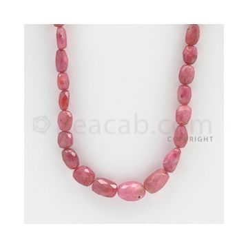 5.00 to 13.00 mm - 1 Line - Pink Sapphire Faceted Tumbled Beads - 18 inches (PnSFTuB1014)