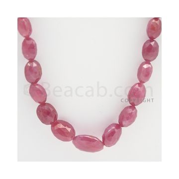 7.00 to 17.50 mm - 1 Line - Pink Sapphire Faceted Tumbled Beads - 25 inches (PnSFTuB1017)
