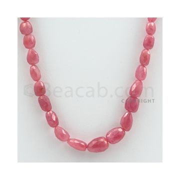 7.00 to 13.00 mm - 1 Line - Pink Sapphire Faceted Tumbled Beads - 17 inches (PnSFTuB1020)