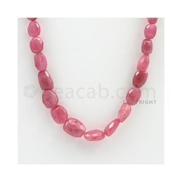 7.00 to 13.00 mm - 1 Line - Pink Sapphire Faceted Tumbled Beads - 20 inches (PnSFTuB1022)