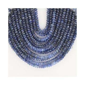3.50 to 4.20 mm - 11 Lines - Sapphire Faceted Beads - 18 to 22 inches (SFBSh1004)