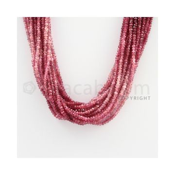 2.50 to 3.00 mm - 15 Lines - Ruby Faceted Beads - 18 inches (RFBSh1005)