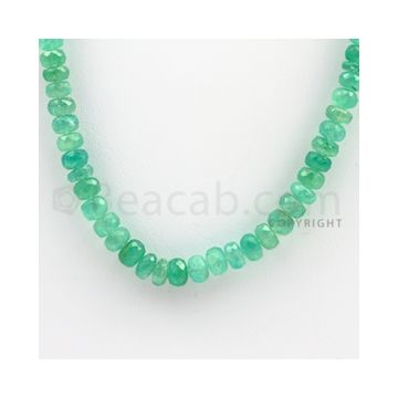 4.50 to 7.50 mm - 1 Line - Emerald Faceted Beads - 16 inches (EmFB1024)