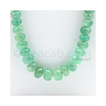 7.50 to 13.50 mm - 1 Line - Emerald Faceted Beads - 31 inches (EmFB1027)