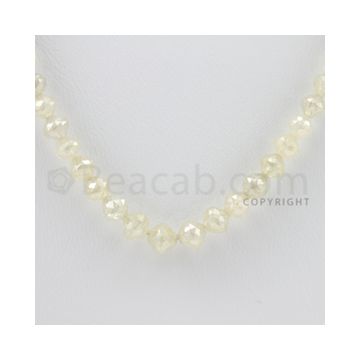 3.00 to 4.70 mm - 1 Line - Faceted Fancy Diamond Beads -  inches (FncyDia1014)