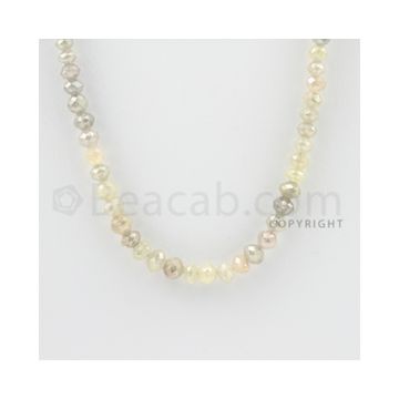 3.50 to 5.00 mm - 1 Line - Fancy Diamond Faceted Beads - 18 inches (FncyDia1019)
