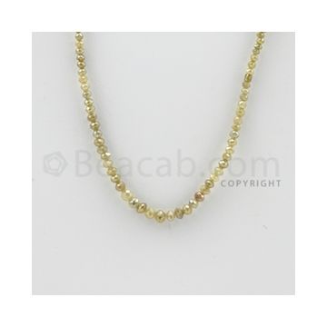 2.20 to 3.50 mm - 1 Line - Fancy Diamond Faceted Beads - 16 inches (FncyDia1024)