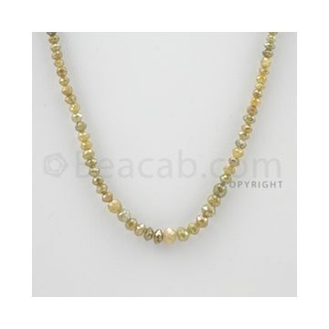 2.20 to 5.00 mm - 1 Line - Fancy Diamond Faceted Beads - 14 inches (FncyDia1025)