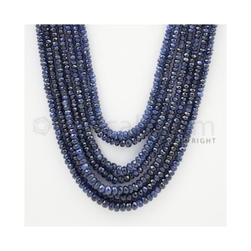 2.50 to 5.00 mm - 7 Lines - Sapphire Faceted Beads - 16 to 21 inches (SFB1007)