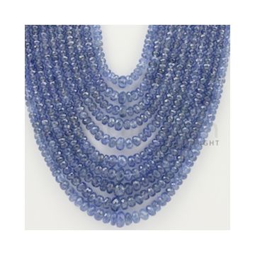 2.50 to 5.50 mm - 10 Lines - Sapphire Faceted Beads - 18 to 23 inches (SFB1025)