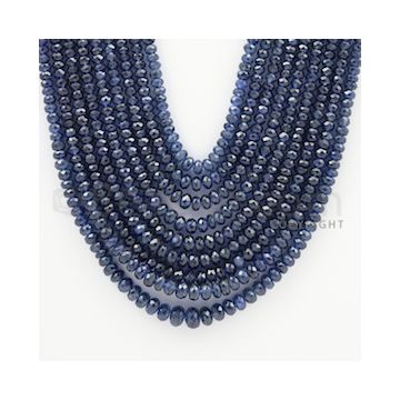 3.00 to 6.00 mm - 9 Lines - Sapphire Faceted Beads - 19 to 24 inches (SFB1023)