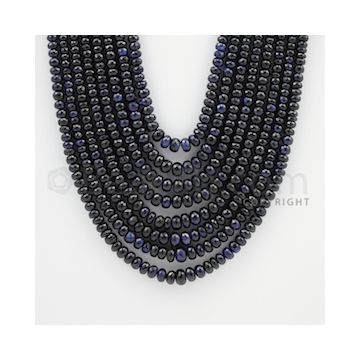 3.00 6.50 mm - 8 Lines - Sapphire Faceted Beads - 18 to 23 inches (SFB1030)