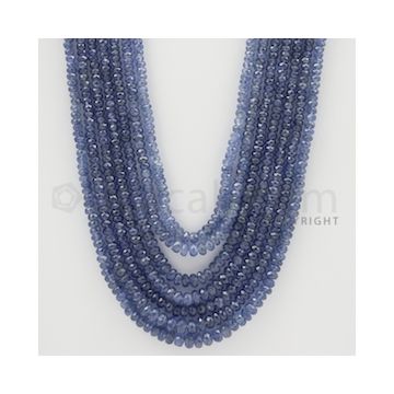 2.50 to 5.50 mm - 7 Lines - Sapphire Faceted Beads - 18 to 22 inches (SFB1036)