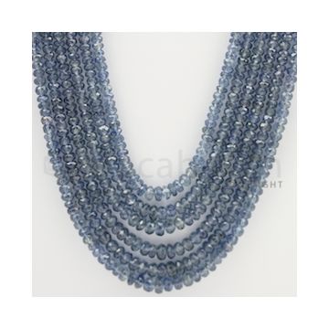 2.50 to 5.00 mm - 6 Lines - Sapphire Faceted Beads - 22 to 25 inches (SFB1037)