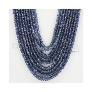 2.00 to 5.00 mm - 9 Lines - Sapphire Faceted Beads - 21 to 26 inches (SFB1038)