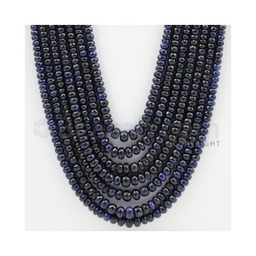 3.00 to 5.00 mm - 7 Lines - Sapphire Faceted Beads - 21 to 25 inches (SFB1039)