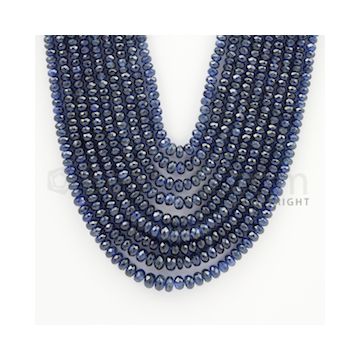 3.00 to 6.00 mm - 9 Lines - Sapphire Faceted Beads - 16 to 21 inches (SFB1043)