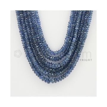 2.50 to 5.50 mm - 6 Lines - Sapphire Faceted Beads - 15 to 18 inches (SFB1044)