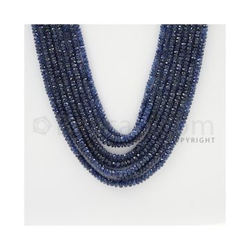 3.00 to 4.25 mm - 8 Lines - Sapphire Faceted Beads - 20 to 23 inches (SFB1045)