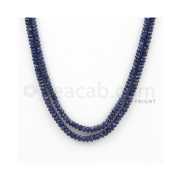 2.50 to 4.50 mm - 2 Lines - Sapphire Faceted Beads - 16 to 17 inches (SFB1065)