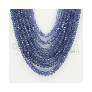 2.50 to 6.00 mm - 7 Lines - Sapphire Faceted Beads - 18 to 22 inches (SFB1068)