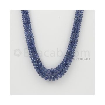 4.00 to 7.00 mm - 2 Lines - Sapphire Faceted Beads - 17 to 18 inches (SFB1071)
