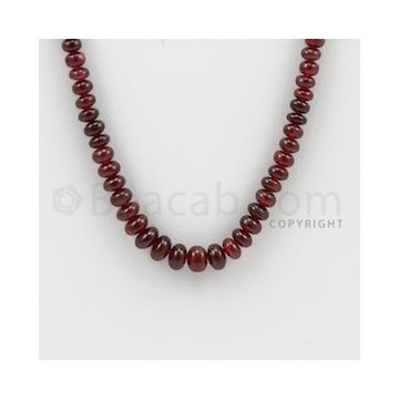 2.30 to 5.20 mm - 1 Line - Ruby Smooth Beads - 23 inches (RSB1030)
